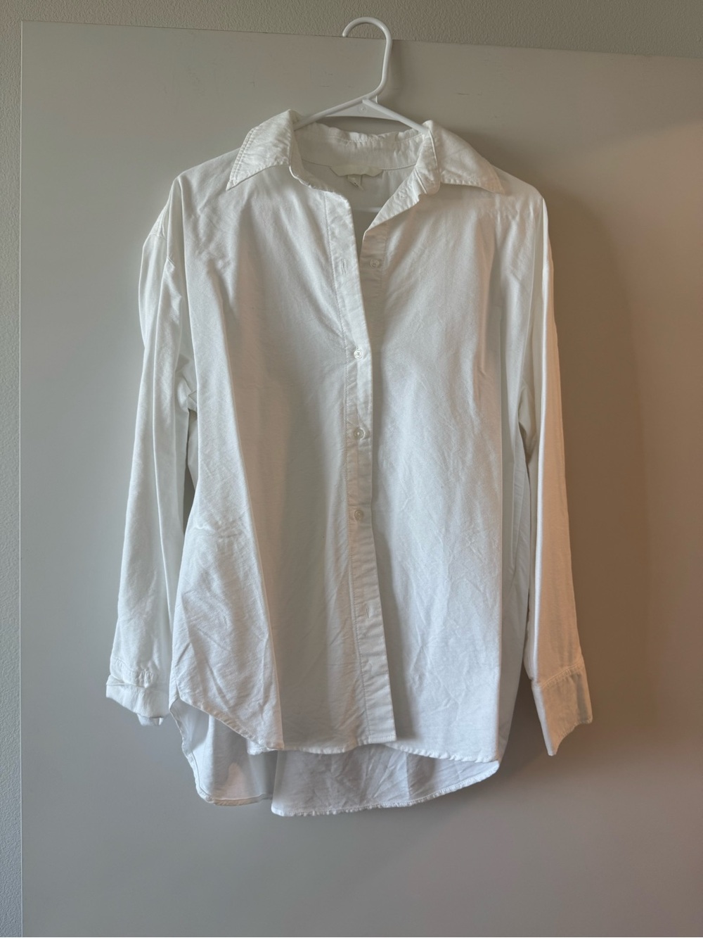 H&M Woman's Classic White Button-Up Shirt - Size S